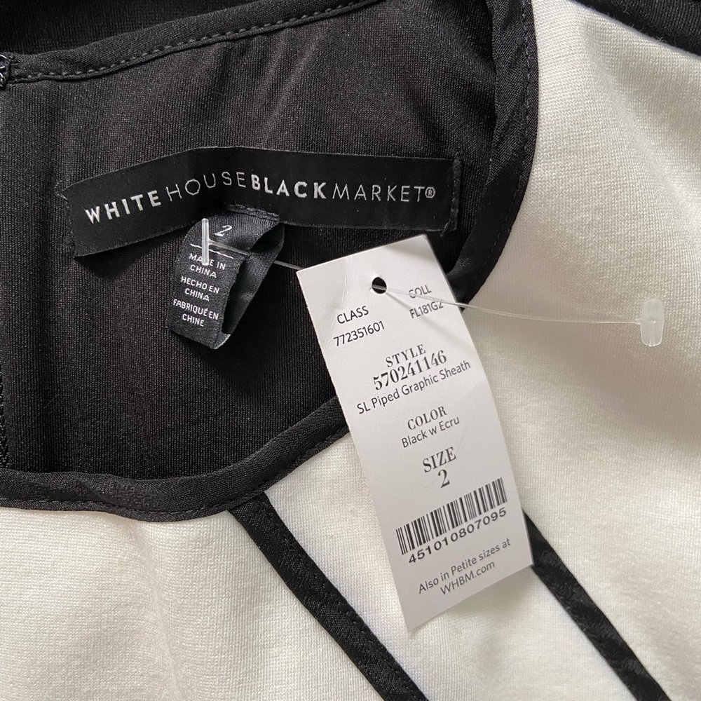 White House Black Market Sleeveless Sheath Dress